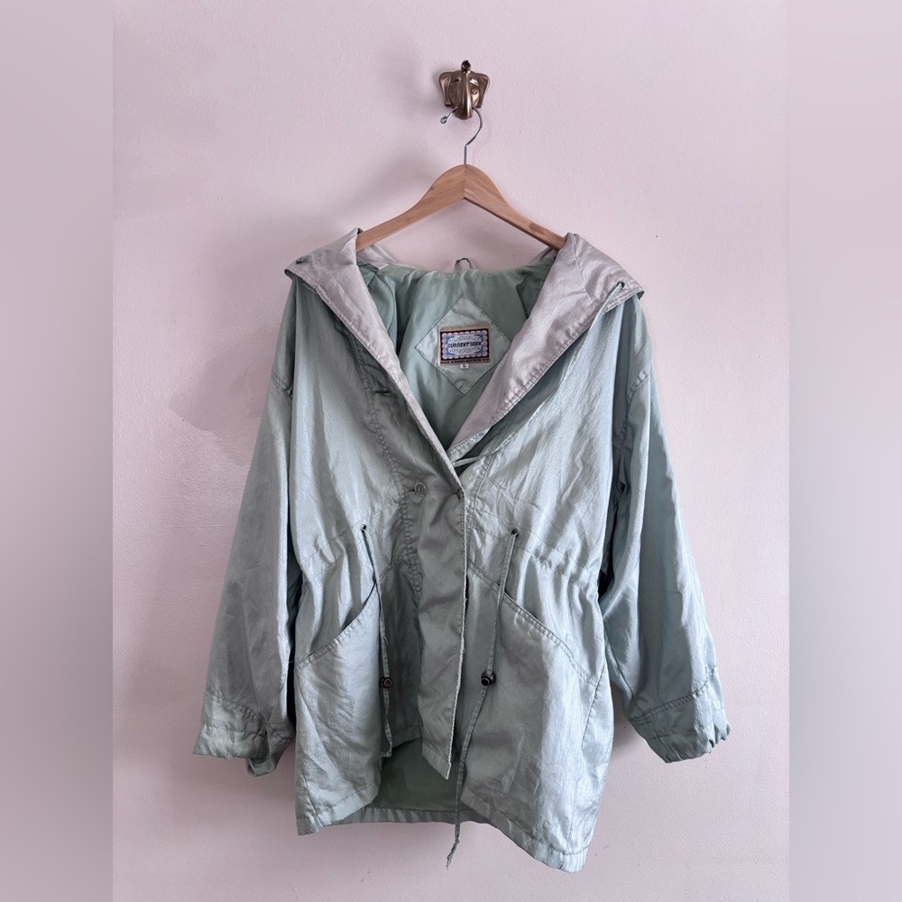 Current Seen Women's‎ Aqua 1990s or 80s Vintage Nylon Windbreaker